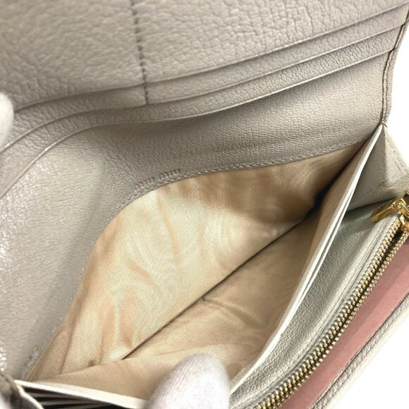 MIUMIU 5MH109 Pass case with card case Madras Long Wallet Ribbon Long Wallet - Picture 11 of 12